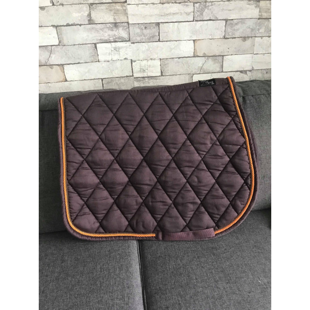 Tapis mixte CSO Time Rider Sports marron et liseré orange taille cheval full