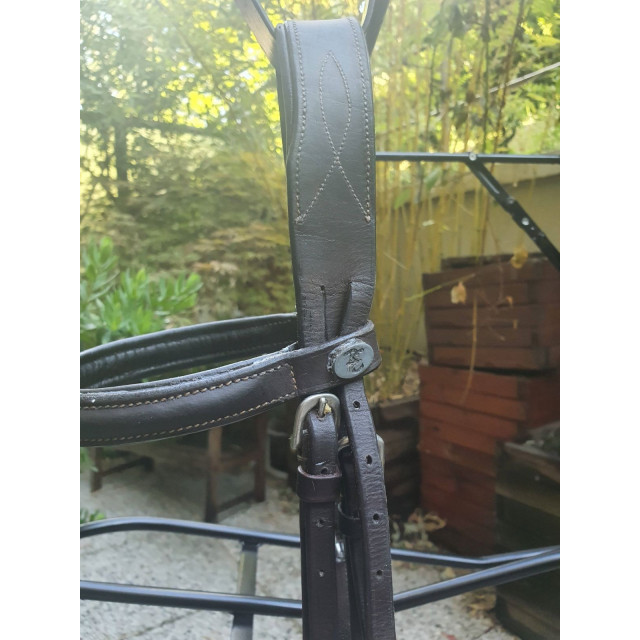 filet muserolle croisée  marron avec moumoute taille COB