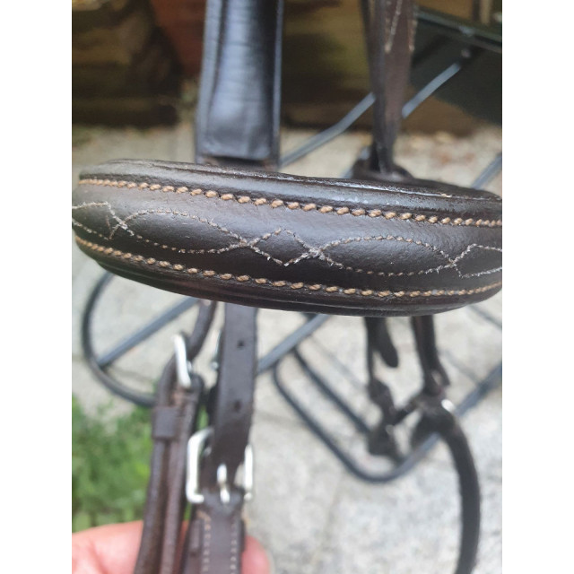 filet muserolle croisée  marron avec moumoute taille COB