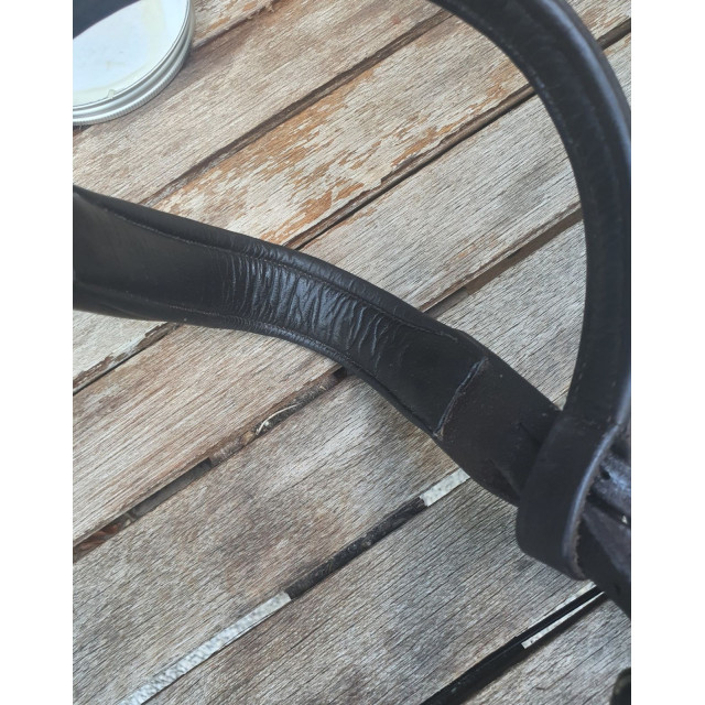 filet muserolle croisée  marron avec moumoute taille COB