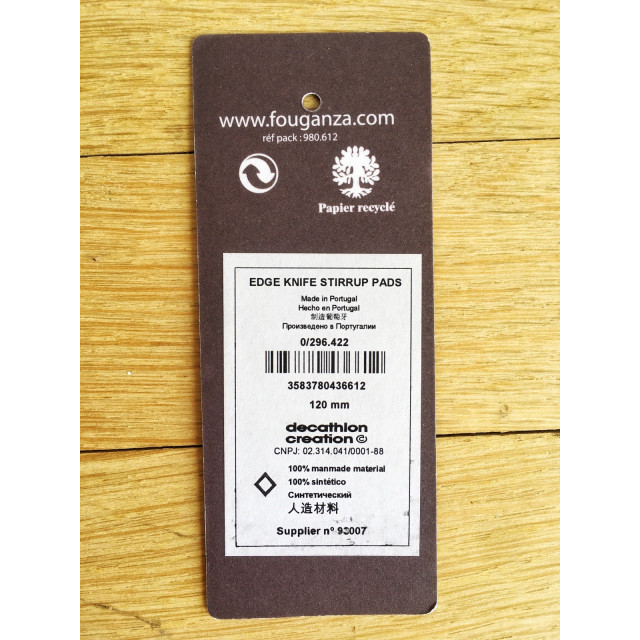 Semelles pour étriers blanches