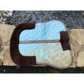Ensemble bleu ciel et marron