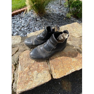Boots d'équitation en cuir noir