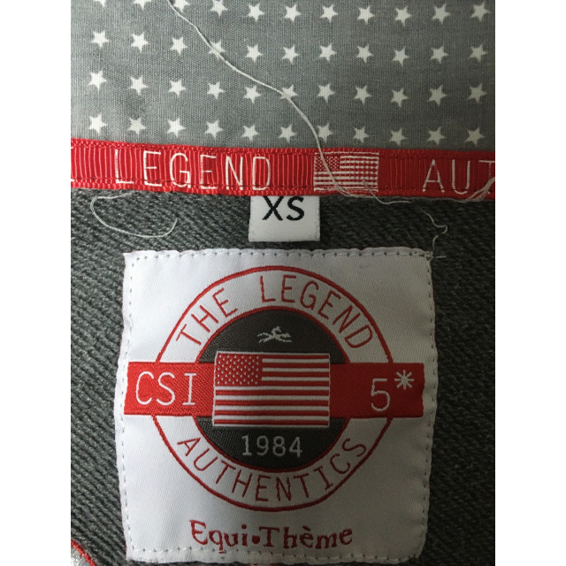 Gilet/sweat gris et rouge
