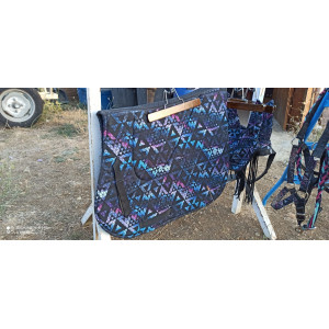 Ensemble complet tapis bonnet bande et licol