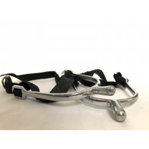 Éperons embout rond  lanières synthétiques