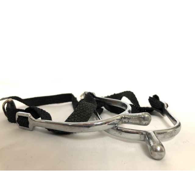 Éperons embout rond  lanières synthétiques