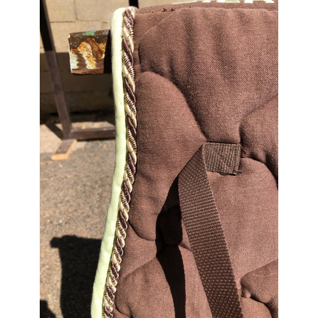 Tapis de selle SIERRA marron et vert anis