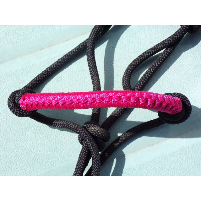 Licol éthologique noir et rose t.cob