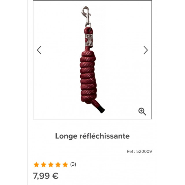 Longe réfléchissante  bordeaux