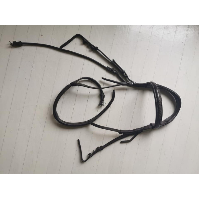 Filet Bridon Cuir Marron - Taille Cob