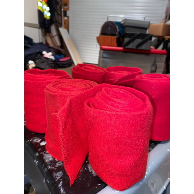 Lot de 6 bandes rouges