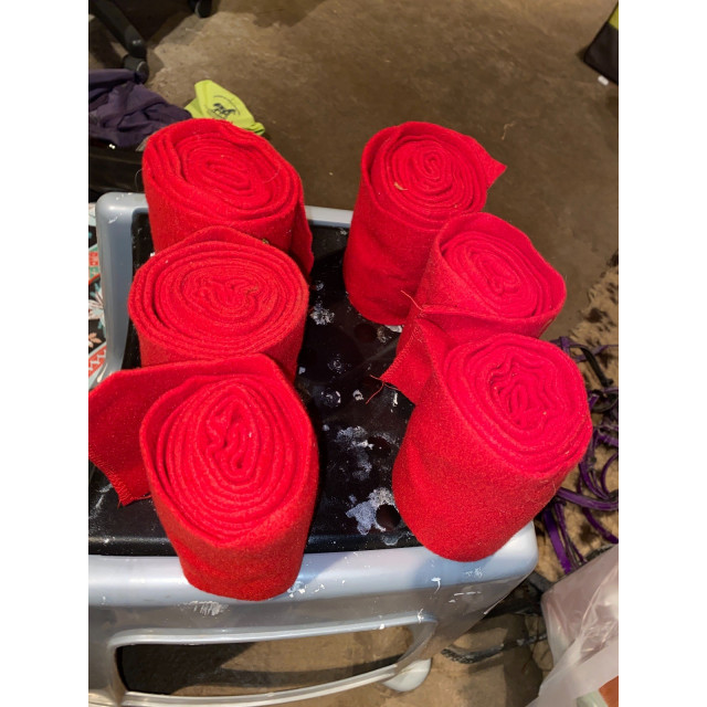 Lot de 6 bandes rouges