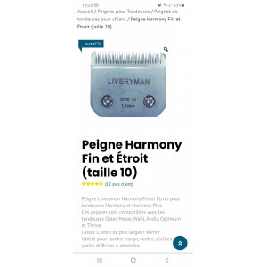 Peigne tondeuse (style liveryman,oster etc)