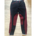 Pantalon Sarm hippique bleu et bordeau