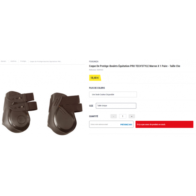 Protèges boulets Pro Tech Style Fouganza marrons