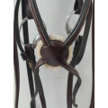 Bridon taille poney marron muserolle croisée padd