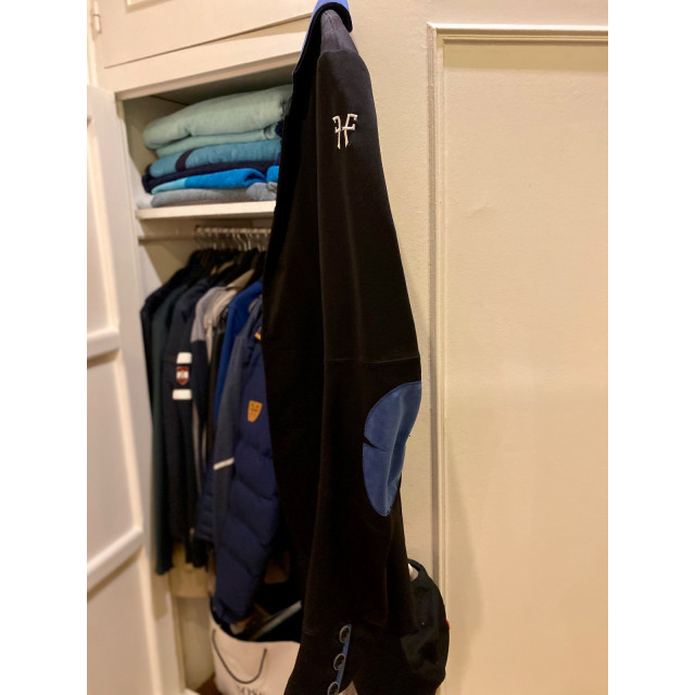 Veste horse pilot noir et bleu T M