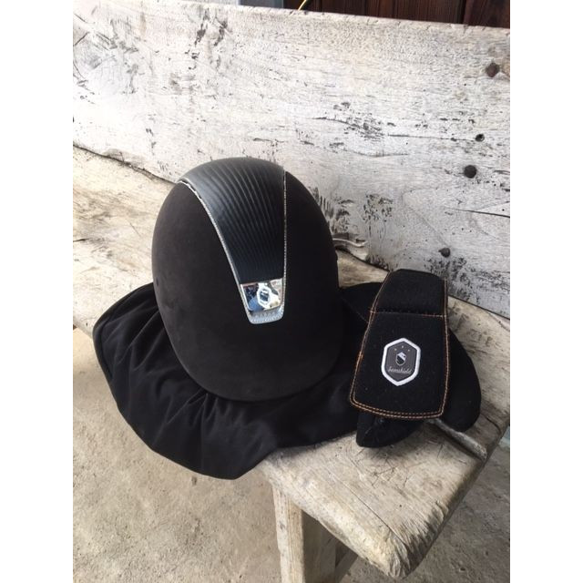 CASQUE SAMSHIELDS SWAROVSKI/ALCANTARA/CUIR