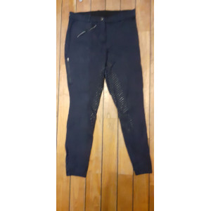 Pantalon équitation femme 500 basanes aggripantes bleu marine