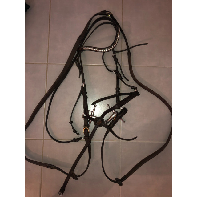 filet avec mors et 2 paires de rênes