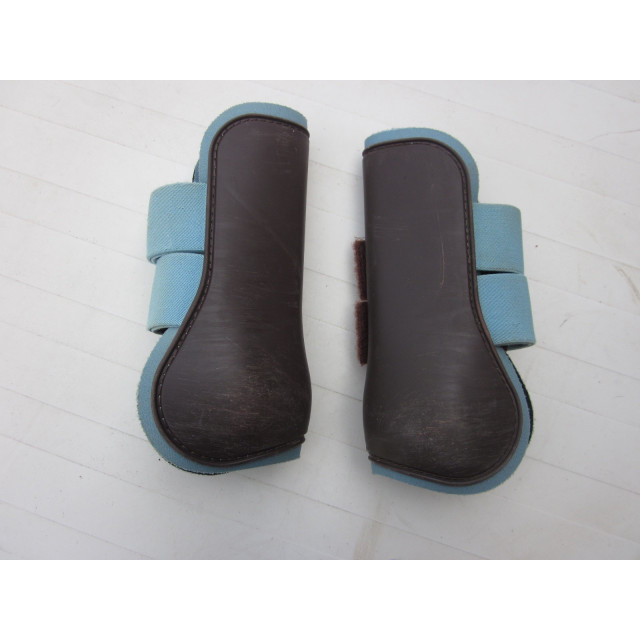 Ensemble guêtres + protège boulets Norton marron et bleu ciel