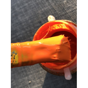 vernis orange pour sabot