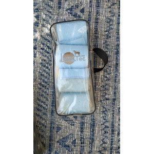 bandes polo bleu ciel taille poney