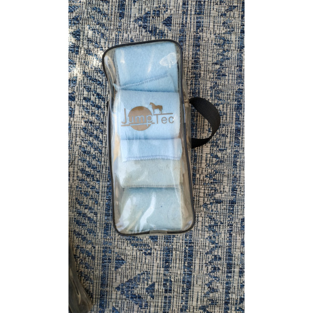 bandes polo bleu ciel taille poney