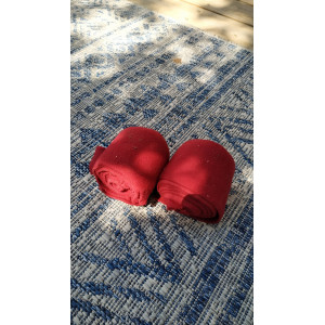 2 bandes de polo  bordeaux taille poney B