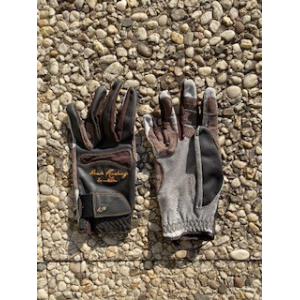 gants marrons et orange Fouganza