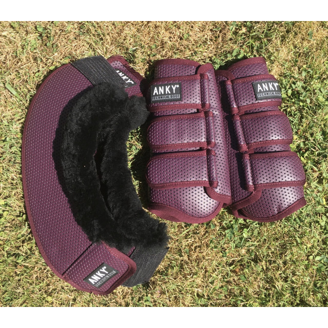 Guêtres dressage full Anky Climatrol + Cloches TL Bordeaux