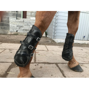 Guêtres en cuir de buffle