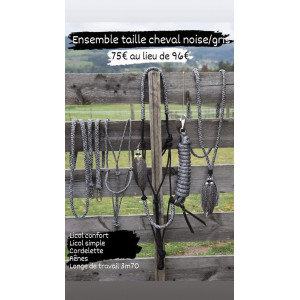 Ensemble etho gris/noir taille cheval