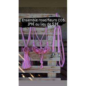 Ensemle etho rose COB à fleurs