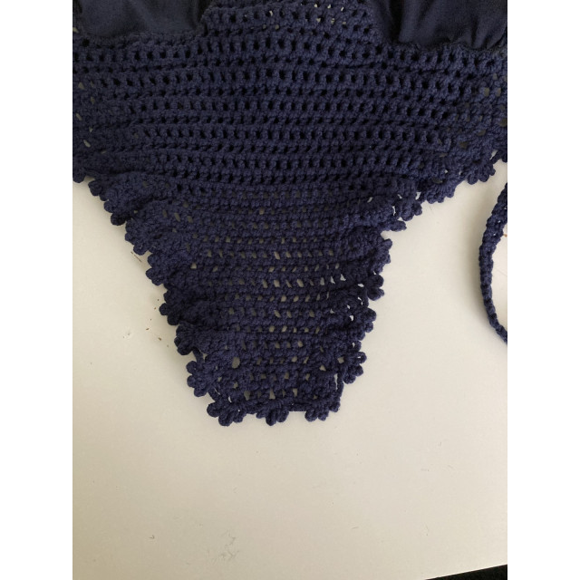 Bonnet bleu marine cheval/cob