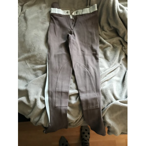 Pantalon marron-bleu ciel