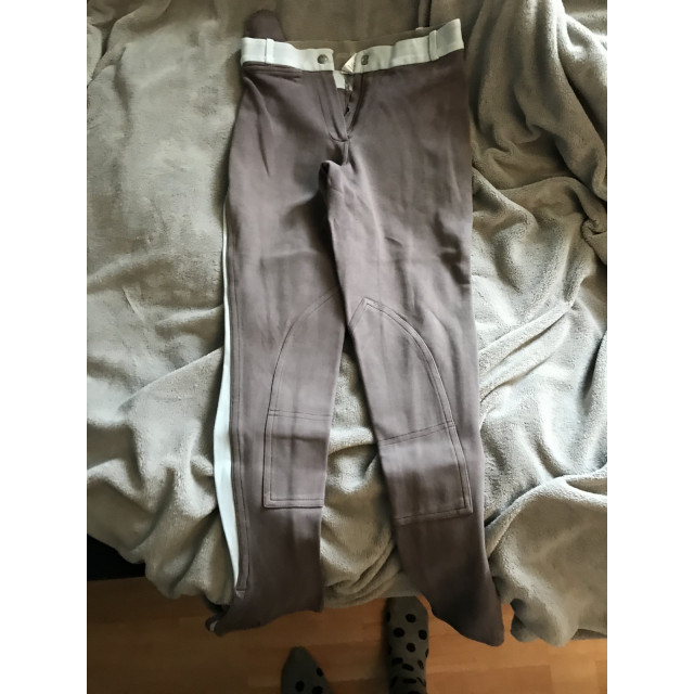 Pantalon marron-bleu ciel