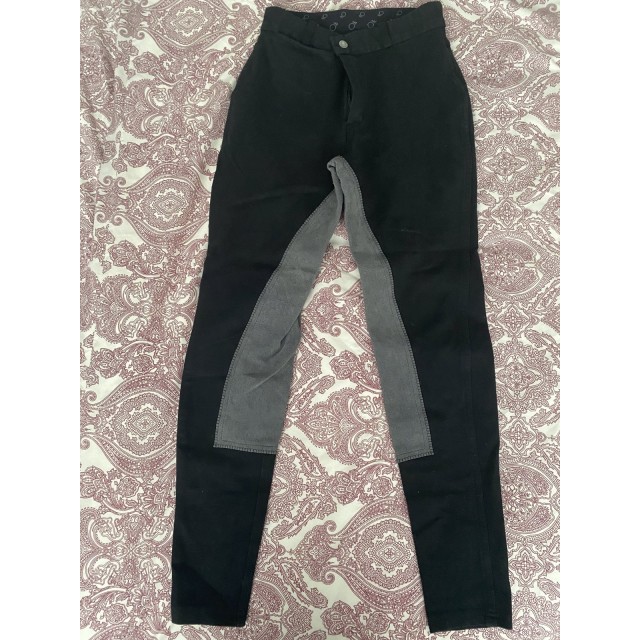 Pantalon noir avec fond de peau gris Fouganza
