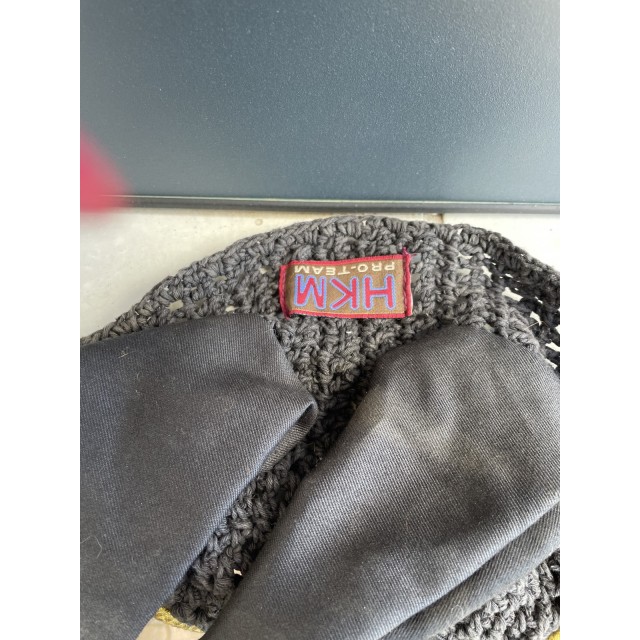 Bonnet HKM noir/gold poney