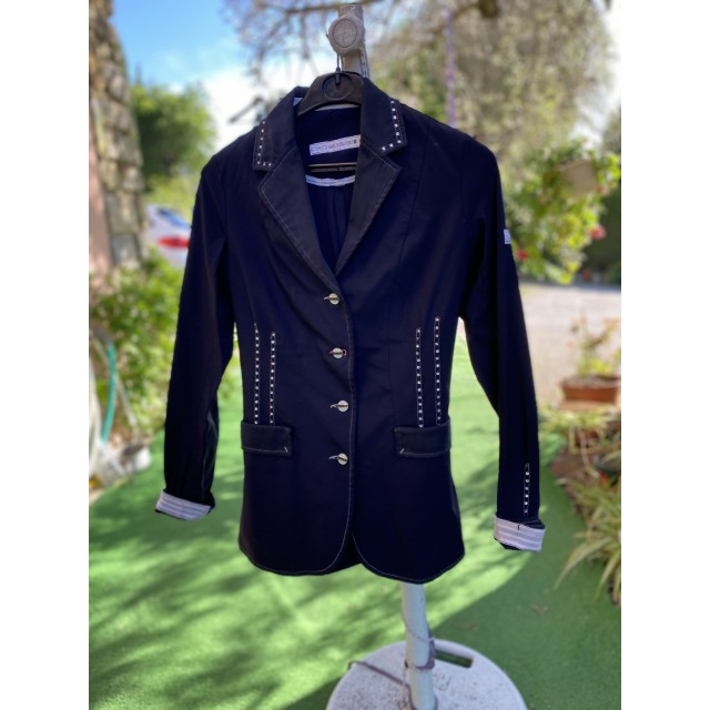 Veste animo strass bleu t34