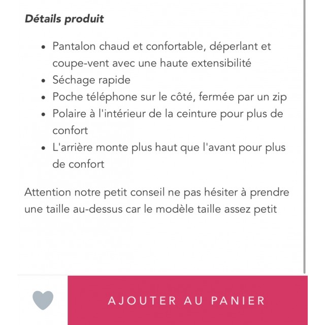 Pantalon Equitheme chaud