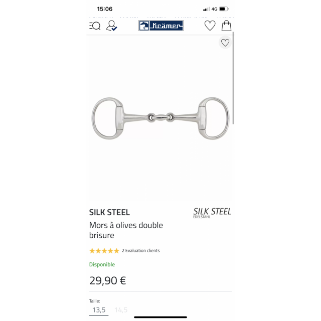 Mors a olives double brisure