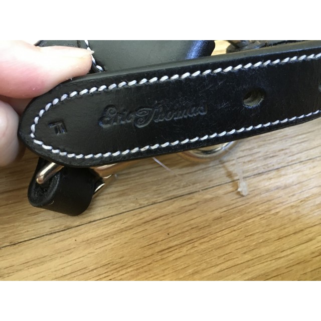 Licol en cuir noir Eric Thomas