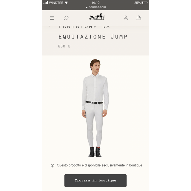 HERMÈS pantalons compétition/concours homme neuf sans étiquette