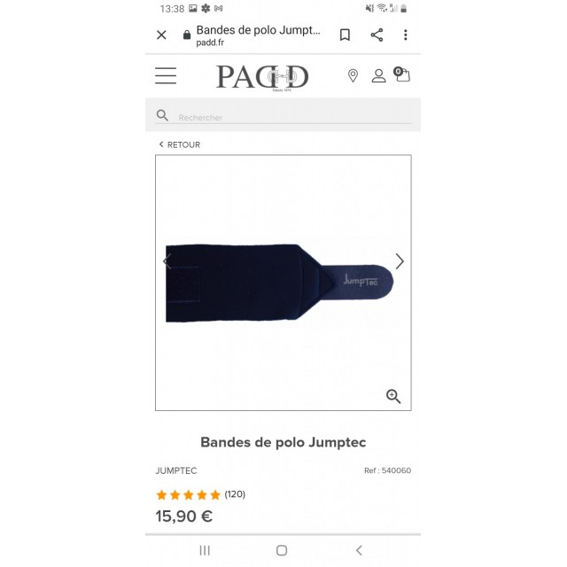 Bandes de polo JUMPTEC bleu marine taille poney