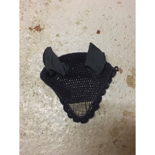 Bonnet poney bleu marine a strass
