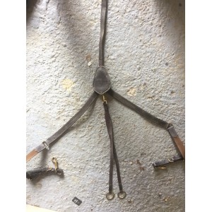 Collier de chasse marron et or