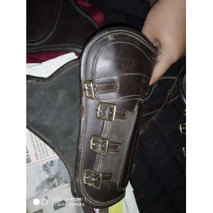 Guêtres cuir marron