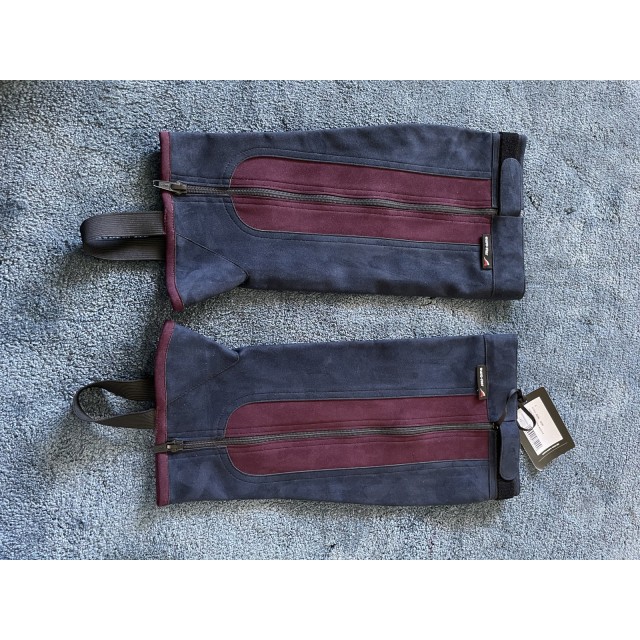 Minis chaps bleu marine et bordeaux